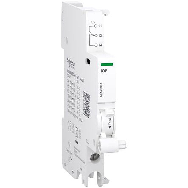 Schneider Electric Auxiliary Contact, 1 Contact, 1 CO, Acti9 Auxiliaires, 6 A, 240V, A9A26904