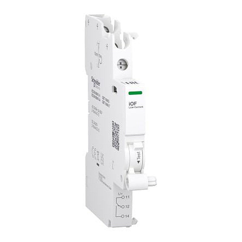 Schneider Electric Auxiliary Contact, 1 Contact, 1 CO, Acti9, Clip-on, 100 mA, 240V ac/dc, A9A26915