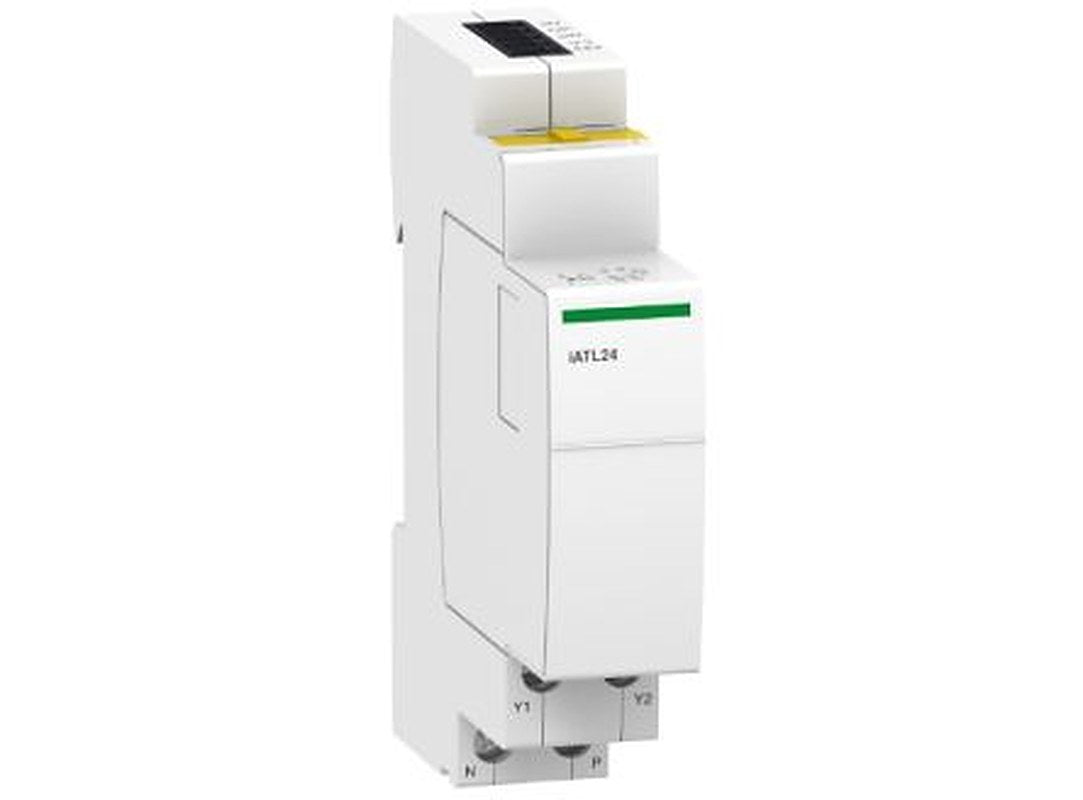 Schneider Electric Auxiliary Contact Block, 1 Contact, 1 NO, Acti9 Auxiliaires, DIN Rail, 100 mA, 24V, A9C15424