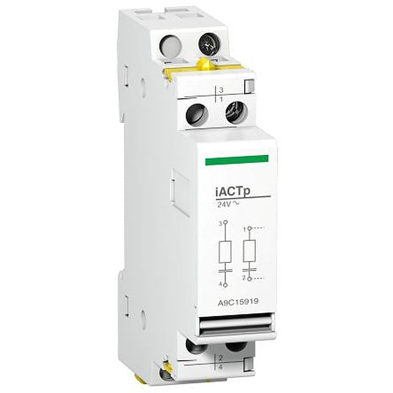 Schneider Electric Auxiliary Contact, 2 Contact, 2 CO, Acti9 iCT, DIN Rail, 240V, A9C15920