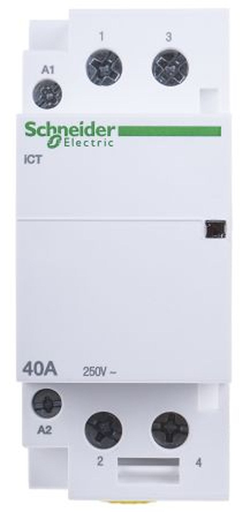 Schneider Electric Acti9 iCT Contactor, 230V ac Coil, 2-Pole, 40 A, 1.6 W 240V, 2 NO, 250V ac