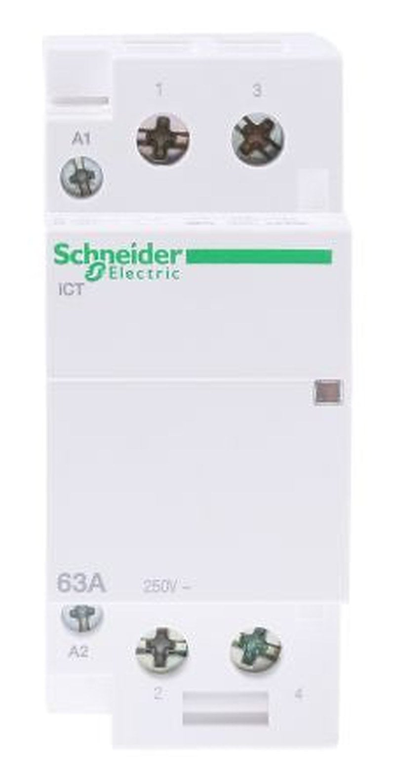 Schneider Electric Acti9 iCT Contactor, 230V ac Coil, 2-Pole, 63 A, 1.6 W 240V, 2 NO, 250V ac
