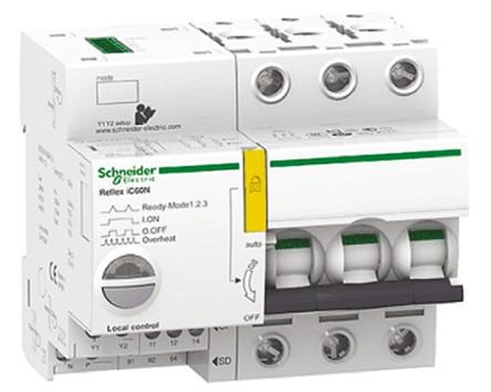 Schneider Electric Acti9 iC60H Miniature Circuit Breaker, 3-Pole, 40A, Type C, 415V ac AC, 24 V dc DC, 10 kA Breaking