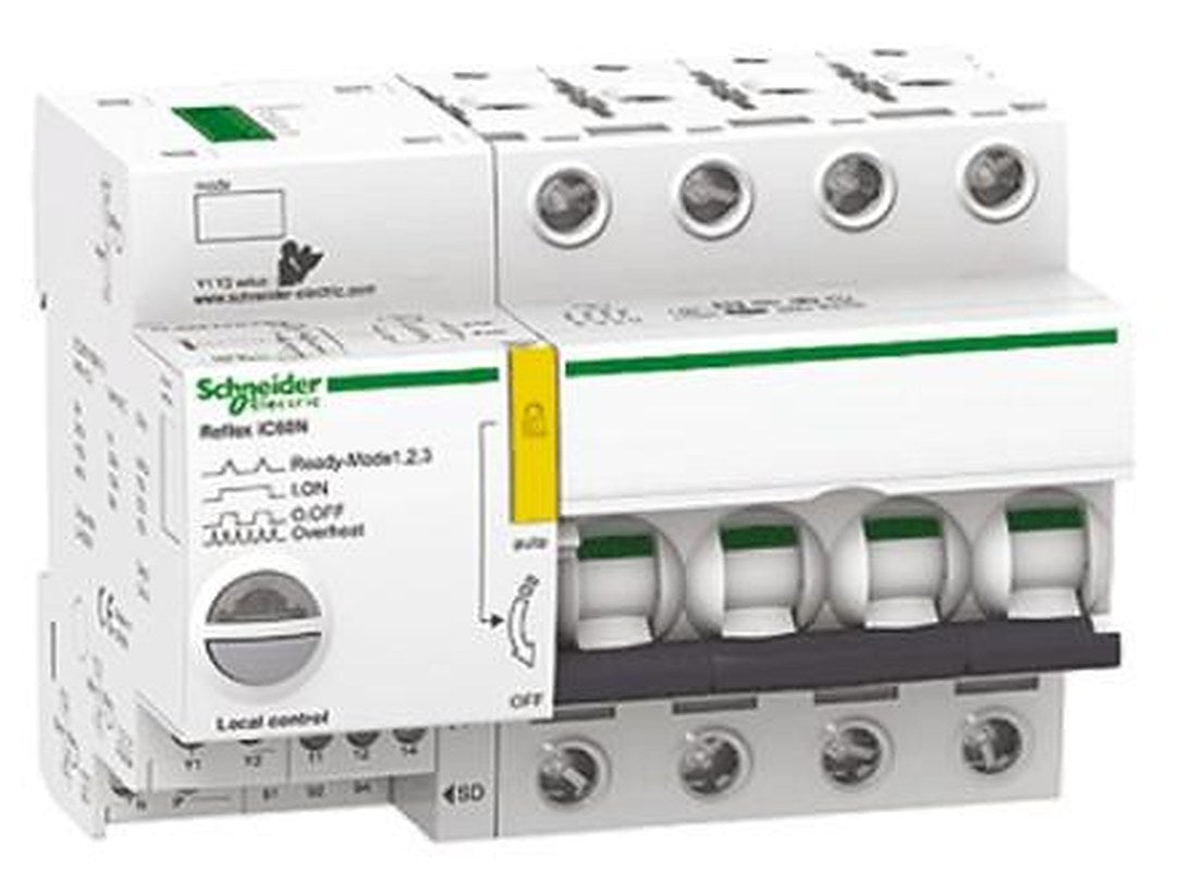 Schneider Electric Acti9 iC60H Miniature Circuit Breaker, 4-Pole, 40A, Type C, 415V ac AC, 24 V dc DC, 10 kA Breaking