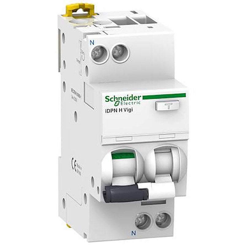 Schneider Electric Residual Current Circuit Breaker with Overload Protection, 16A Current Rating, 1-Pole, 30 mA Trip
