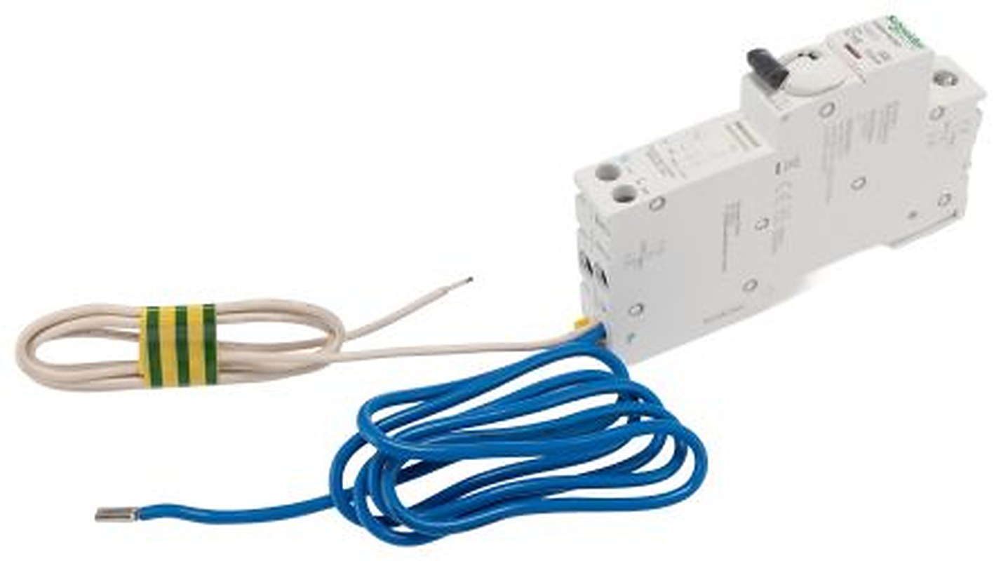 Schneider Electric Residual Current Circuit Breaker with Overload Protection, 16A Current Rating, 1-Pole, 100 mA Trip