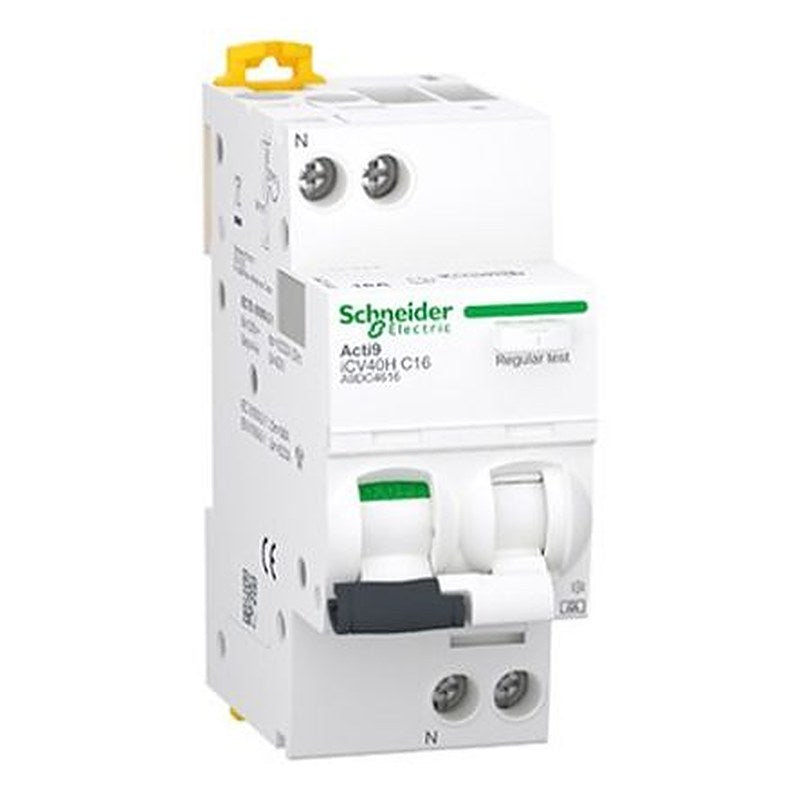 Schneider Electric Residual Current Circuit Breaker with Overload Protection, 16A Current Rating, 1-Pole, 30 mA Trip