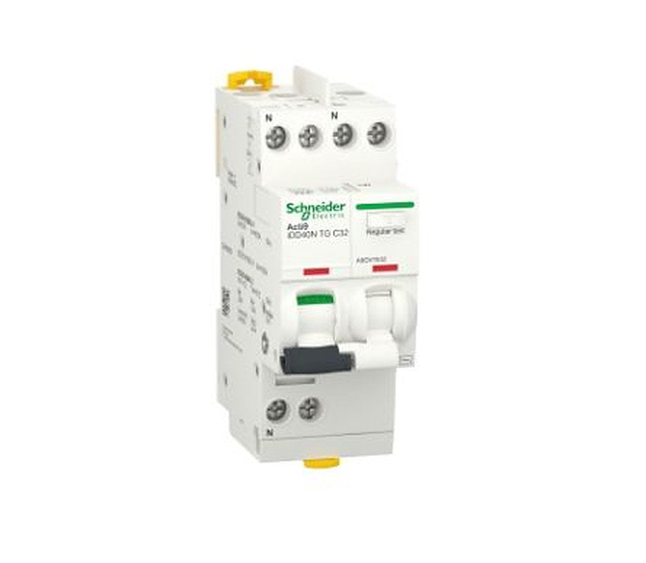 Schneider Electric Residual Current Circuit Breaker with Overload Protection, 40A Current Rating, 1-Pole, 300 mA Trip