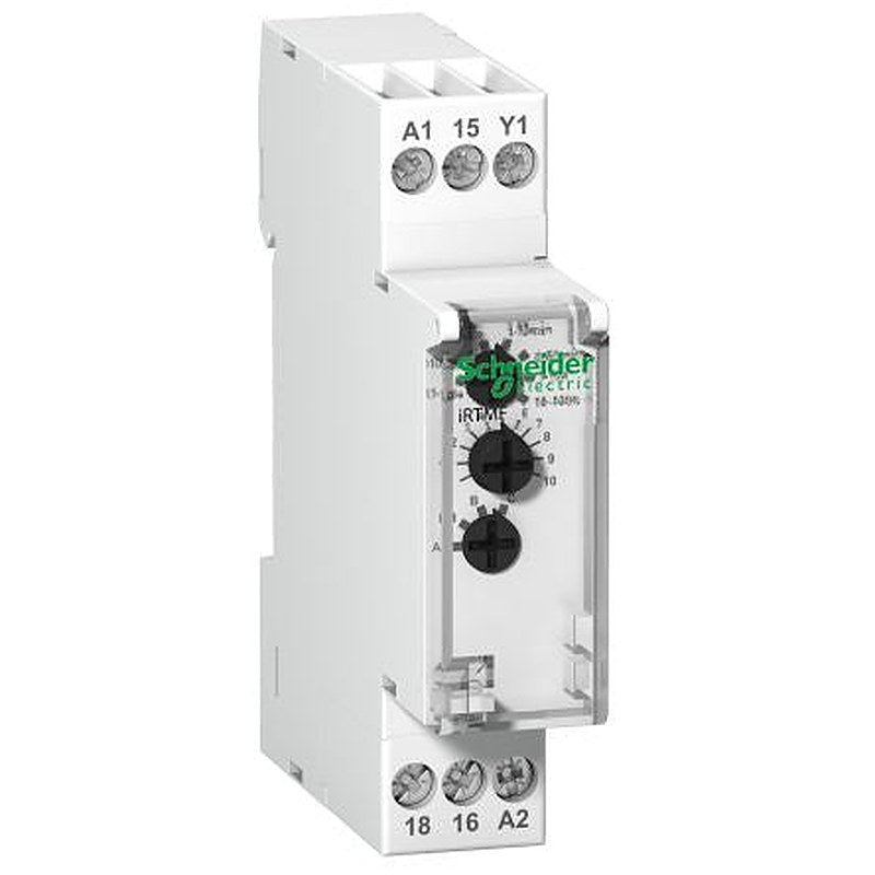 Schneider Electric Acti9 Control Series DIN Rail Timer Relay, 1-Contact, 12 to 240 V dc 12V ac, 240 V ac, 0.1 to 360000