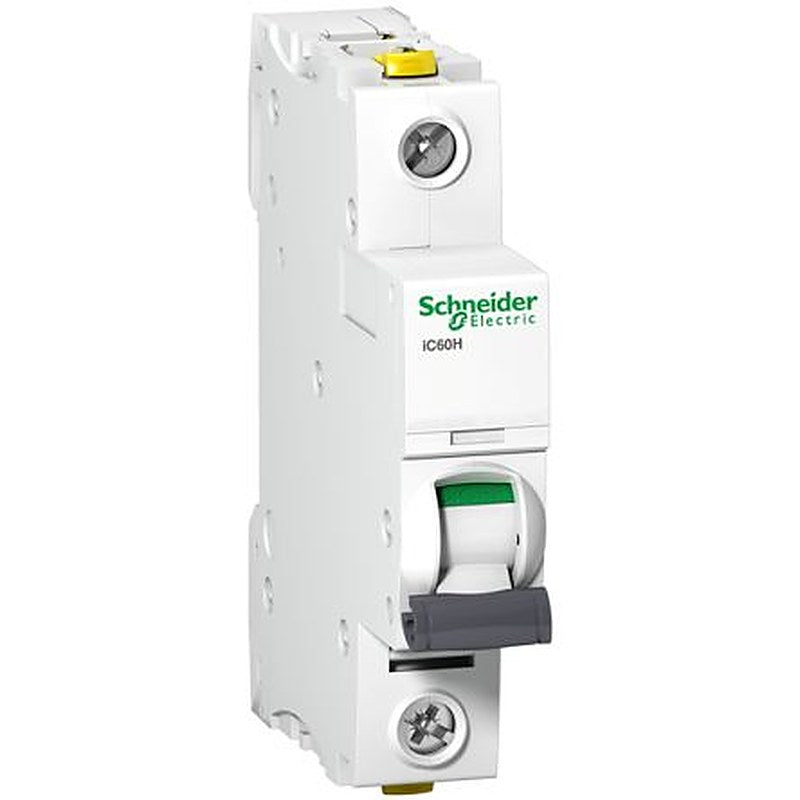 Schneider Electric Acti9 A9F0 Miniature Circuit Breaker, 1-Pole, 6A, Type C, 230V ac AC, 72 V dc DC, 42 kA Breaking