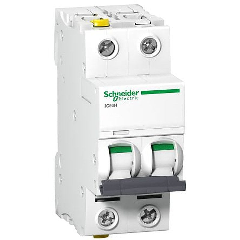 Schneider Electric Acti9 iC60H Miniature Circuit Breaker, 2-Pole, 16A, Type C, 440V ac AC, 133 V dc DC, 10 kA Breaking