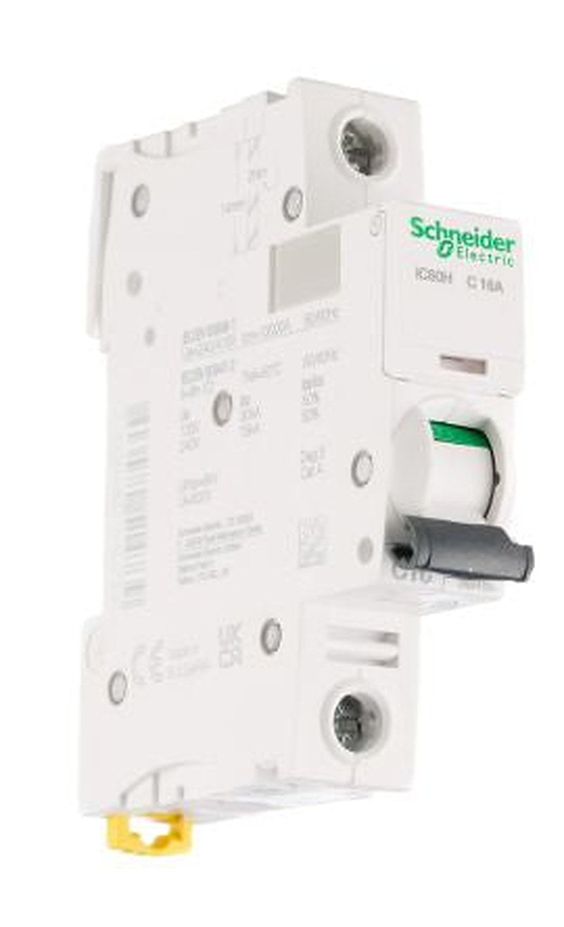 Schneider Electric Acti9 iC60H Miniature Circuit Breaker, 1-Pole, 16A, Type C, 240V ac AC, 48 V dc DC, 10 kA Breaking