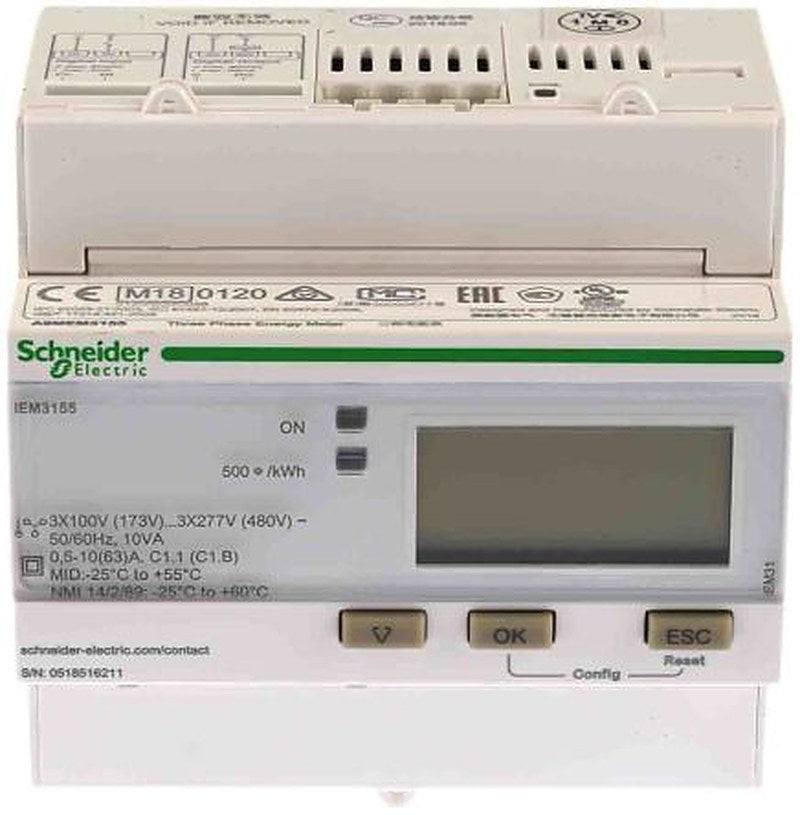 Schneider Electric 3 Phase LCD Energy Meter, Type Energy Meter