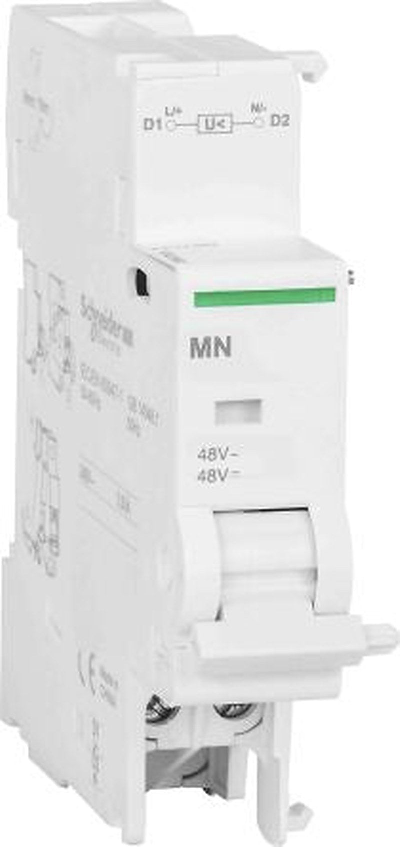 Schneider Electric 48V ac/dc DIN Rail Undervoltage Release Circuit Trip for use with C120 Series, C60 Series, IDPN