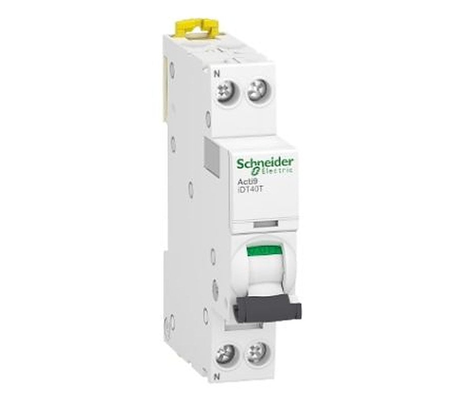 Schneider Electric Acti9 Acti9 iDT40T Miniature Circuit Breaker, 1-Pole, 25A, Type B, 230V ac AC, 4500 A Breaking