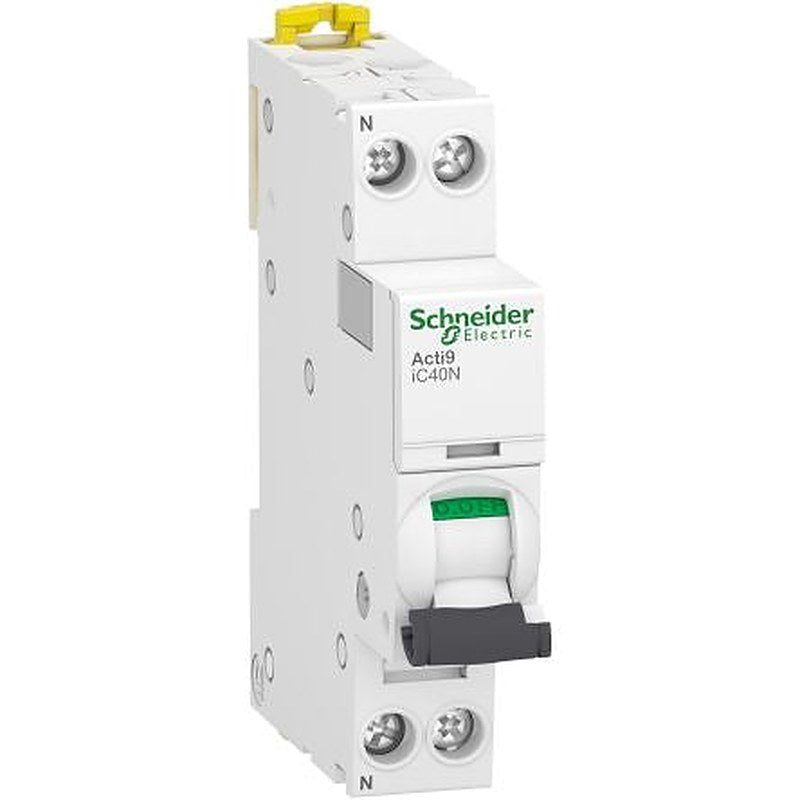 Schneider Electric Acti9 iC40N Circuit Breaker, 1-Pole, 32A, B Curve, 230V ac AC, 6000 A Breaking Capacity