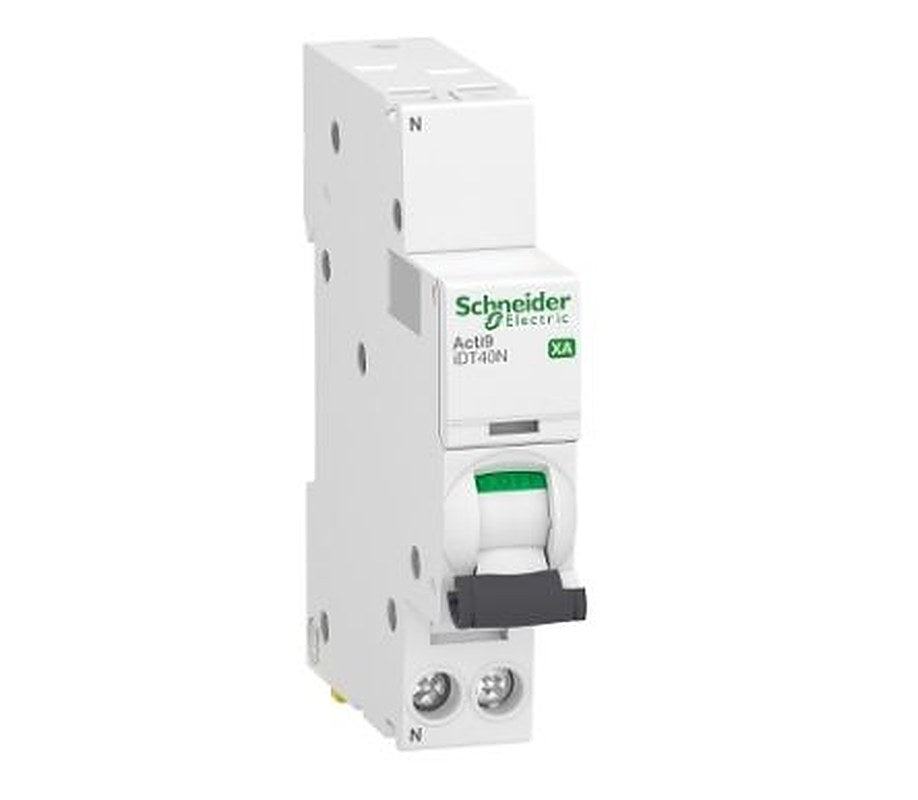 Schneider Electric Acti9 Acti9 iDT40N XA Miniature Circuit Breaker, 1-Pole, 25A, Type C, 230V ac AC, 6000 A Breaking