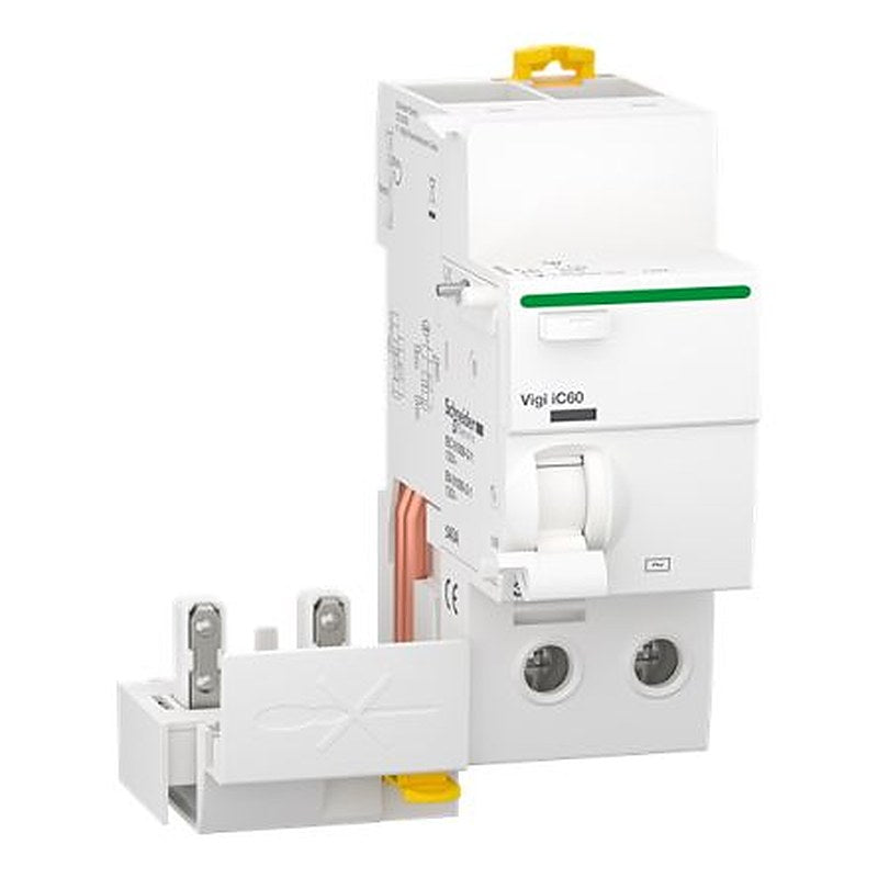 Schneider Electric Acti9 Acti9 iC60 Miniature Circuit Breaker, 2-Pole, 40A, Type AC, 500V ac AC, 300 mA Breaking