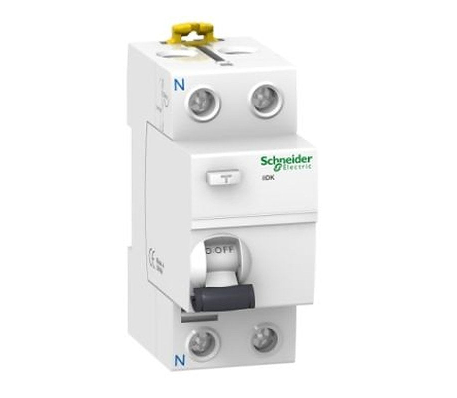 Schneider Electric Acti9 iIDK Series Residual Current Circuit Breaker, 25A, 2-Pole, 30 mA, Type AC, 500 A 240V ac