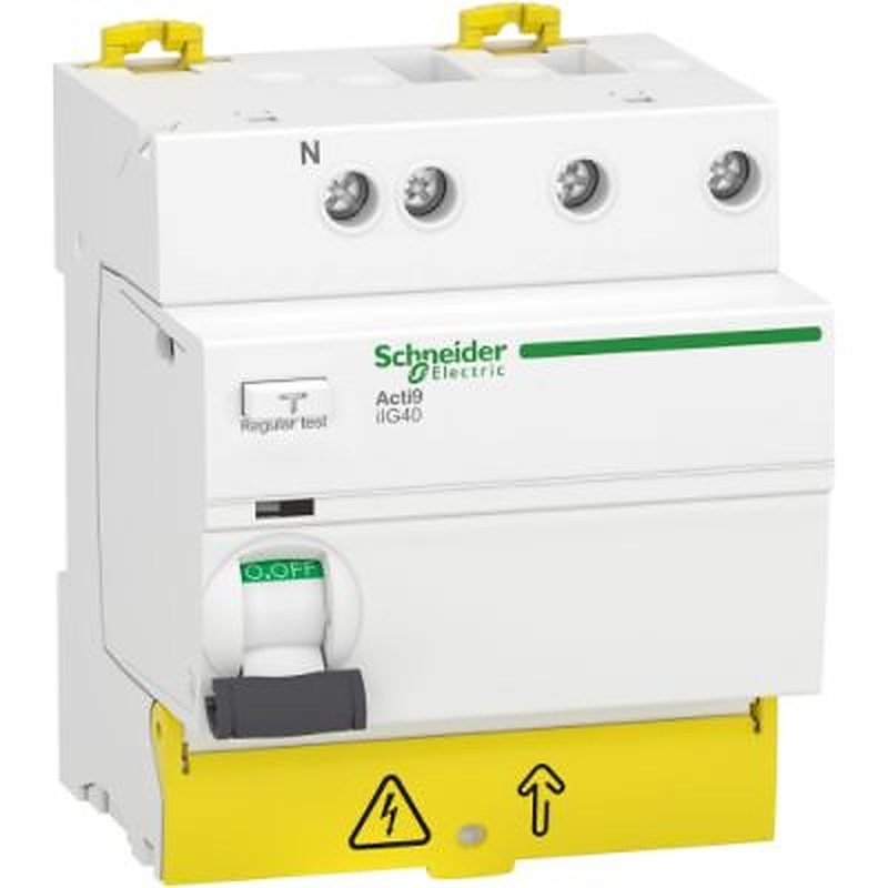 Schneider Electric Acti9 iDT40 Series Residual Current Device, 40A, 3-Pole, 300 mA, Type AC, 1500 A