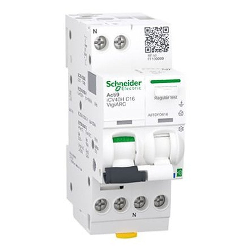 Schneider Electric Residual Current Circuit Breaker with Overload Protection, 16A Current Rating, 1-Pole, 30 mA Trip