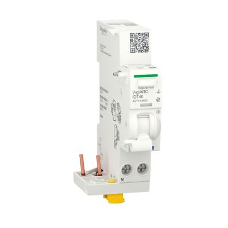 Schneider Electric Residual Current Circuit Breaker with Overload Protection, 25A Current Rating, 1-Pole, 30 mA Trip
