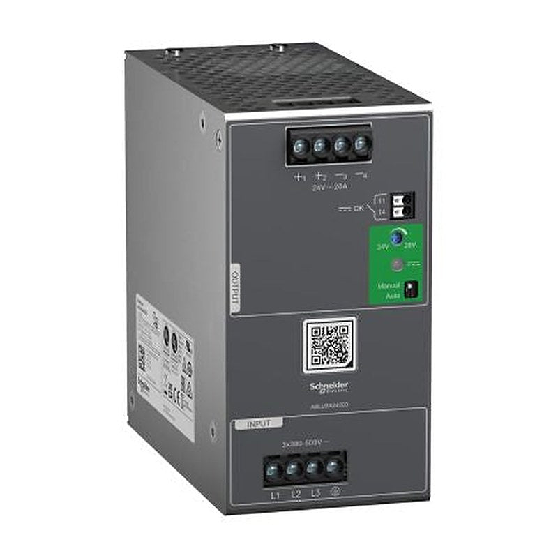 Schneider Electric Phaseo Switched Mode DIN Rail Power Supply 500V ac AC Input 24V dc, 20 A Output DC 480 W