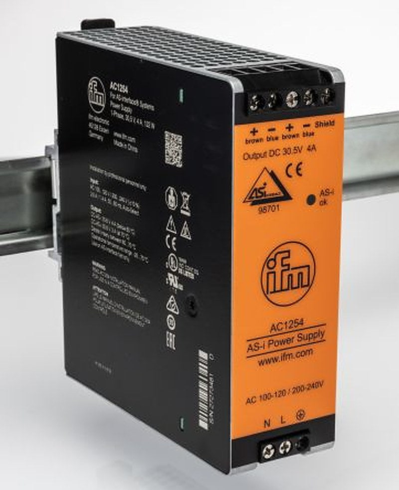 ifm electronic AC1254 DIN Rail Power Supply 240V 30.5V dc, 4 A Output DC 134 W