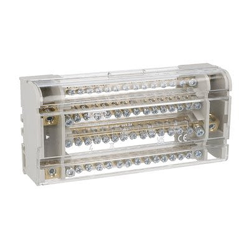 Lovato Distribution Block, 15 Way, 500V, 125A, Light Grey
