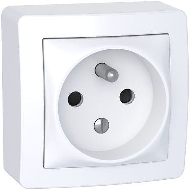 Schneider Electric Alréa White 1 Gang Plug Socket, 16A Indoor, Type E