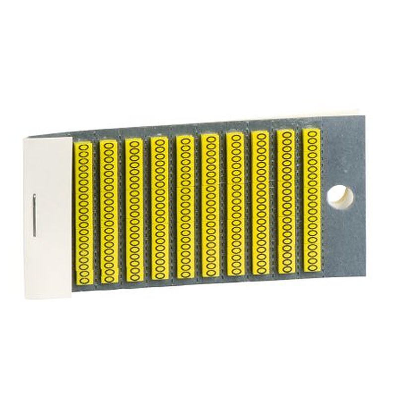 Schneider Electric AR1M Clip-On Cable Marker, Yellow, Pre-printed "O" Yellow, AR1MB010