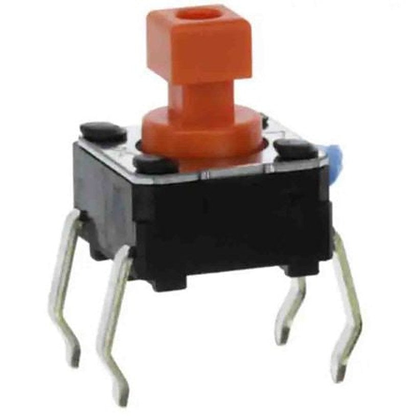 Omron IP00 White Tactile Switch Cap, 6 mm, SPST 0.05A 24 V dc, Through Hole