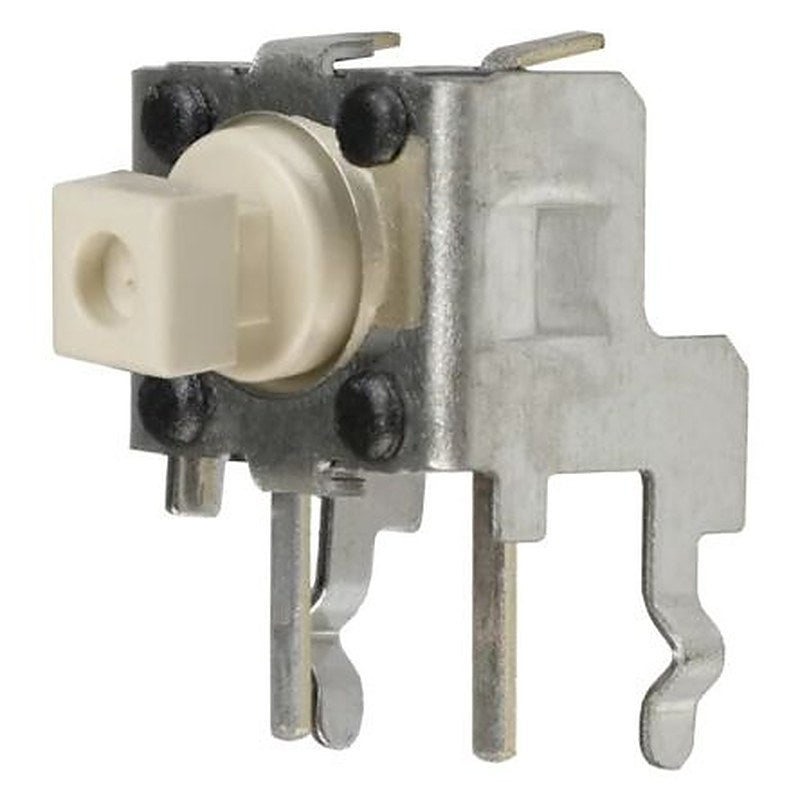 Omron IP00 Ivory Tactile Switch Plunger, SPST 50mA 24 V dc, Through Hole