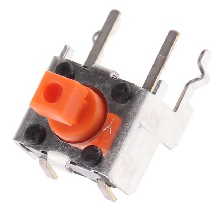 Omron Orange Tactile Switch Plunger, SPST 50mA 24 V dc, Through Hole