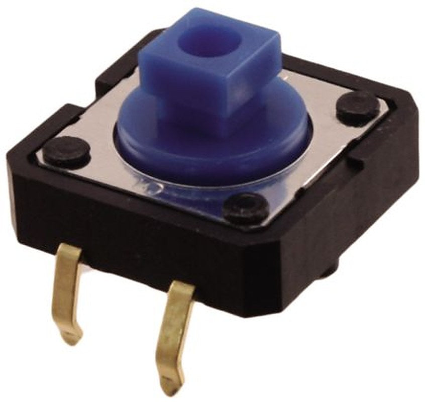 Omron IP00 Blue Tactile Switch Plunger, 3 mm, SPST 50mA 24 V dc, Through Hole