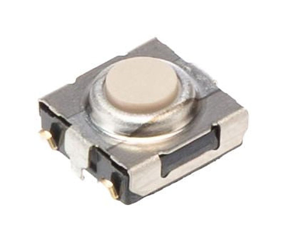 Omron IP67 Ivory Tactile Switch Button, 1.1 mm, SPST 50mA 24 V dc, Through Hole