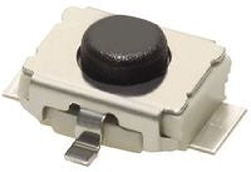 Omron IP40 Black Tactile Switch Button, 0.4 mm, SPST 50mA 12 V dc, Surface