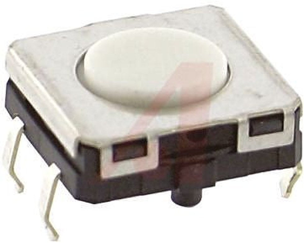 Omron IP67 Yellow Tactile Switch Plunger, 0.75 mm, SPST 50mA 24 V dc, PCB