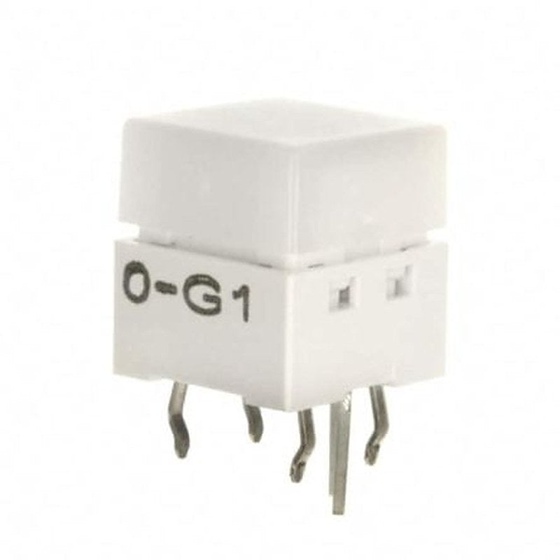 Omron IP00 White Tactile Switch Square, SPST-NO 50mA, 500 V ac 24 V dc, Through Hole