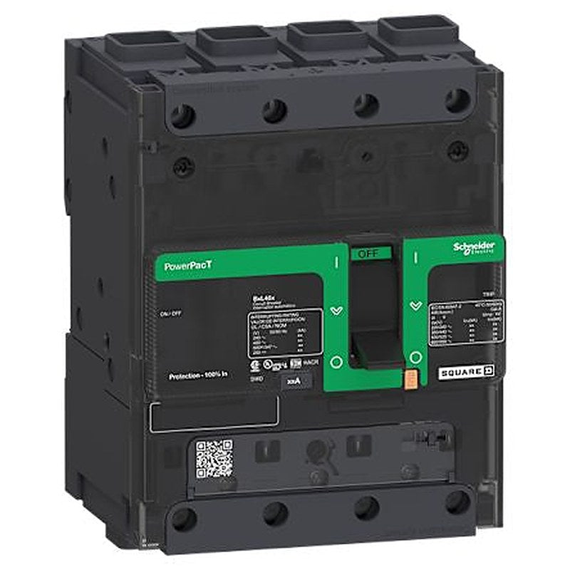Schneider Electric PowerPact PowerPact Circuit Breaker - 4-Pole, 80A Current Rating, 525V ac, 250 V dc