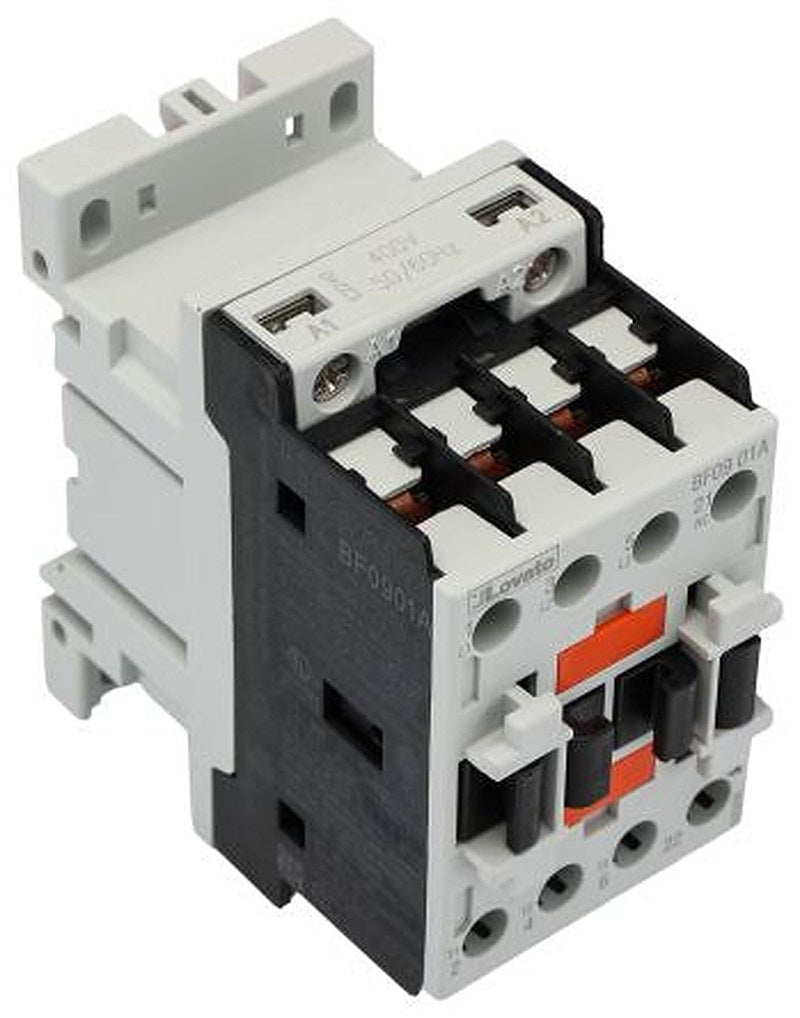 Lovato Contactor, 400V ac Coil, 3-Pole, 9 A, 7.5 kW, 1 NC