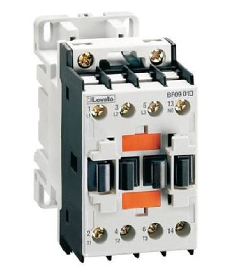 Lovato Contactor, 24V dc Coil, 3-Pole, 18 A, 10 kW 24V dc, 1 NC