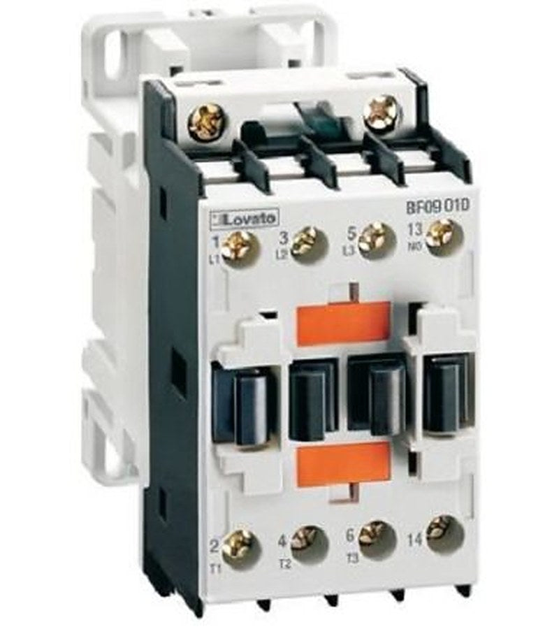 Lovato Contactor, 24V dc Coil, 3-Pole, 18 A, 10 kW 24V dc, 1 NO