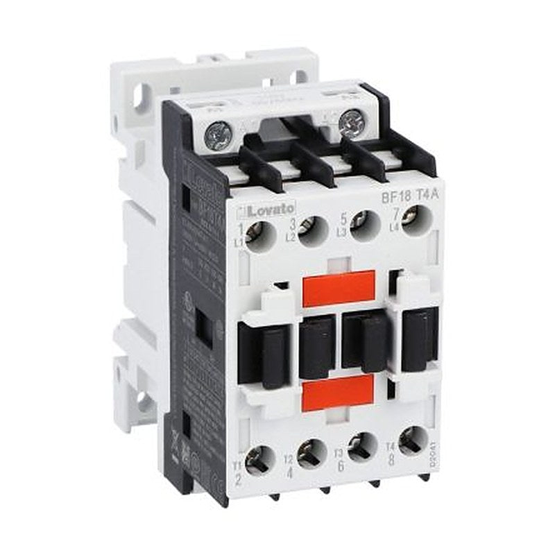 Lovato BF Contactor, 24V ac Coil, 4-Pole, 32 A, 7.5 kW 24V ac, 4 NO, 660 V dc, 690V ac