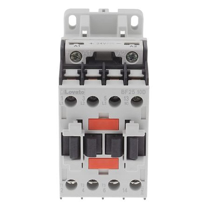Lovato BF Contactor, 24V dc Coil, 3-Pole, 25 A, 11 kW, 3 NO, 440V ac
