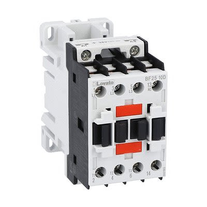 Lovato BF25 Contactor, 110V dc Coil, 3-Pole, 25 A, 22 kW, 1 NO, 690V
