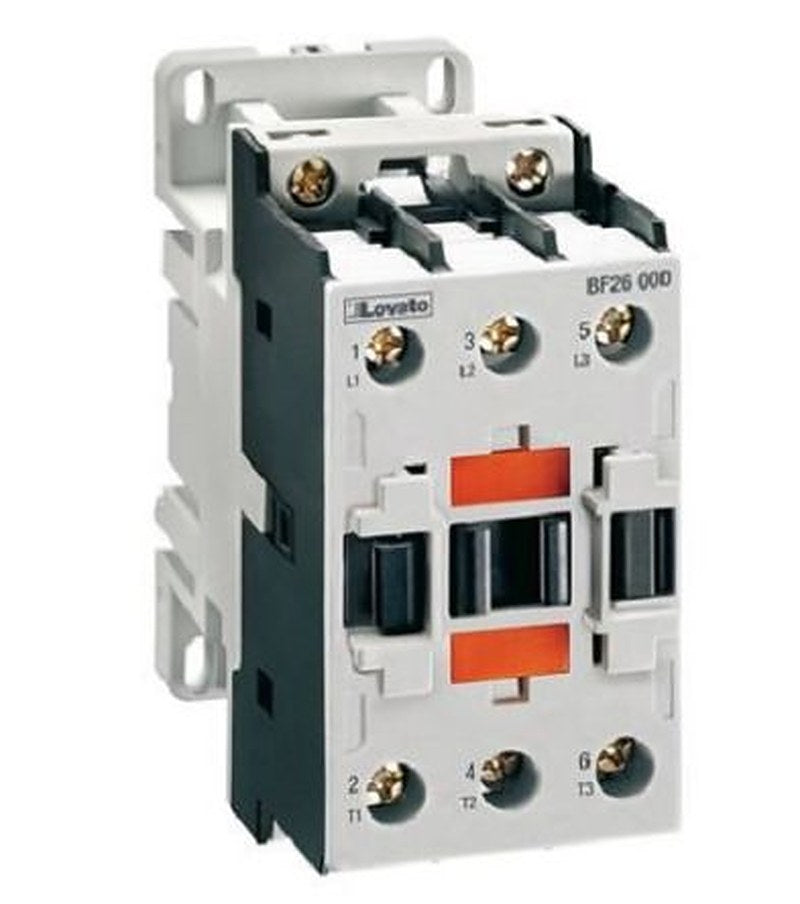 Lovato Contactor, 24V dc Coil, 3-Pole, 26 A, 18.5 kW 24V dc, 3 NO
