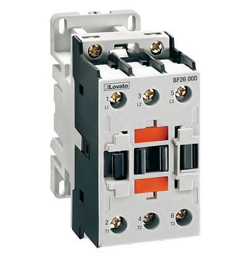 Lovato BF Contactor, 24V dc Coil, 3-Pole, 26 A, 18.5 kW 24V dc, 3 NO, 690V ac