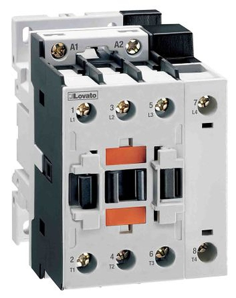 Lovato BF Contactor, 400V ac Coil, 4-Pole, 45 A, 13 kW 400V ac, 4 NO, 660 V dc, 690V ac