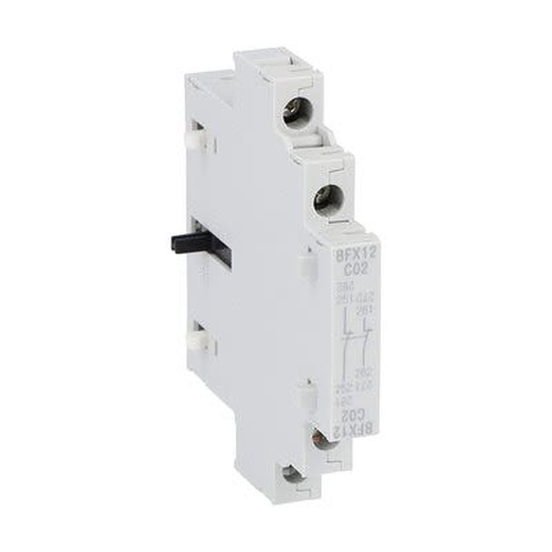 Lovato Auxiliary Contact, 2 Contact, 2 NC, BFX1, Side, BFX12C02